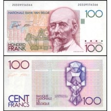 Belgium Bélgica P-142a.6 Fe 100 Francs ND (1989) Hendrik Beyaert 