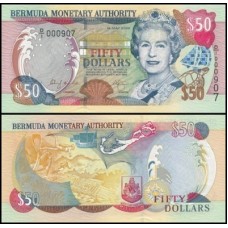 Bermuda P-54a Fe 50 Dollars 2000 Rainha ♛