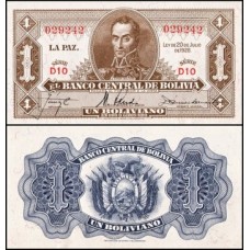 Bolívia P-128a.8 S/Fe 1 Boliviano L.1928