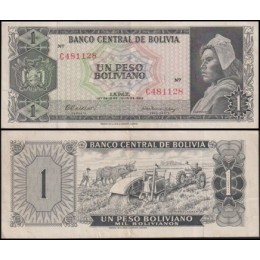 Bolívia P-152a Sob 1 Peso Boliviano L.1962