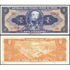 Brasil C-014 Fe 2 Cruzeiros 1944 Duque de Caxias