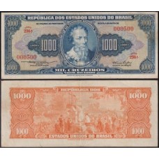 Brasil C-049 Mbc/S 1.000 Cruzeiros 1953 Pedro Álvares Cabral Nº 000500