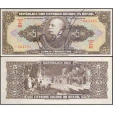 Brasil C-065 Sob 5 Cruzeiros 1950 Barão do Rio Branco