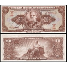 Brasil C-083 Fe 20 Cruzeiros 1950 Mal. Deodoro da Fonseca