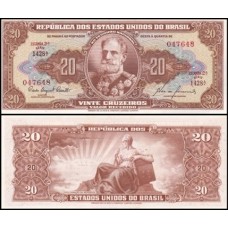 Brasil C-087 Fe 20 Cruzeiros 1955 Mal. Deodoro da Fonseca