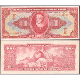 Brasil C-094 S/Fe 100 Cruzeiros 1949 D. Pedro II, "o Magnânimo"