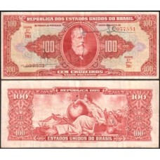 Brasil C-094 Mbc 100 Cruzeiros 1949 D. Pedro II, "o Magnânimo"