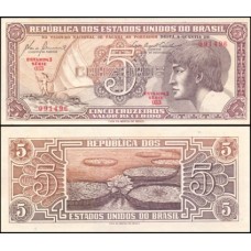 Brasil C-111 Série 033 Fe 5 Cruzeiros 1961 Índio