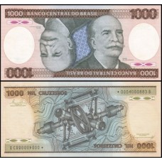Brasil C-163a Fe 1.000 Cruzeiros 1984 Barão do Rio Branco Reposição *0004