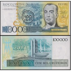 Brasil C-179a Fe 100 Cruzados 1986 Juscelino Kubitschek Reposição *0004