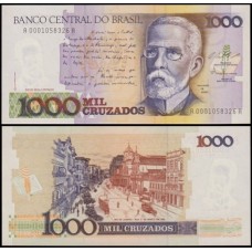 Brasil C-193 Fe 1.000 Cruzados 1987 Machado de Assis 1ª Série