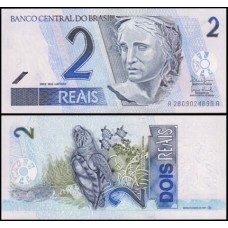 Brasil C-256 Fe 2 Reais 2003 Efígie da República AA