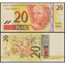 Brasil C-302 Fe 20 Reais 2002 Efígie da República 1ª Série