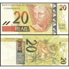 Brasil C-305 Fe 20 Reais 2007 Efígie da República 1ª Série