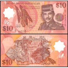 Brunei P-24a.2 Fe 10 Ringgit 1996 Polímero