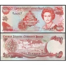 Cayman Islands Ilhas Caimã P-20a Fe 100 Dollars 1996 Rainha ♛