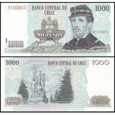 Chile P-154g.3 Fe 1.000 Pesos 2008 Ignacio Carrera Pinto