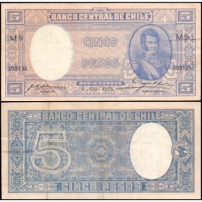 Chile P-91c.1 Mbc 5 Pesos = 1/2 Condor 1935