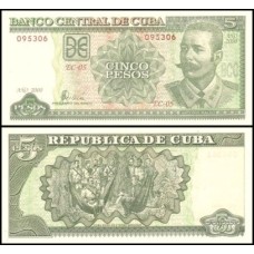 Cuba P-116c Fe 5 Pesos 2000 Antonio Maceo