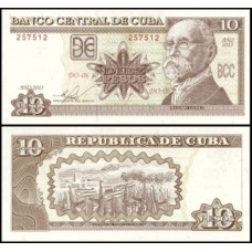 Cuba P-117o Fe 10 Pesos 2013 Máximo Gómez Cuba P-117o Fe 10 Pesos 2013 Máximo Gómez