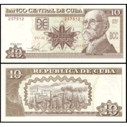 Cuba P-117o Fe 10 Pesos 2013 Máximo Gómez