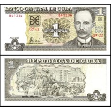 Cuba P-121e Fe 1 Peso 2005 José Martí