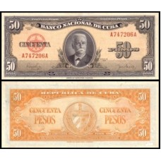 Cuba P-81a Fe 50 Pesos 1950