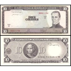 El Salvador P-129br Fe 10 Colones 1980 Manuel José Arce El Salvador P-129br Fe 10 Colones 1980 Manuel José Arce