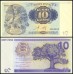 Estônia P-90 Fe 10 Krooni 2008 Comemorativa 1 Cédula e 1 Moeda, no Folder Estônia P-90 Fe 10 Krooni 2008 Comemorativa 1 Cédula e 1 Moeda, no Folder