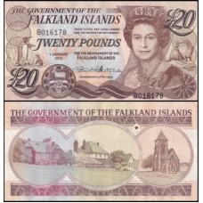 Falkland Islands Ilhas Malvinas P-19 Fe 20 Pounds 2011 Rainha ♛