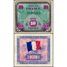 France França P-116a Fe 10 Francs 1944 Aliados
