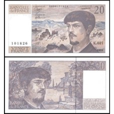 France França P-151d Fe 20 Francs 1990 Claude Debussy
