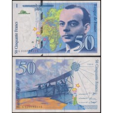 France França P-157Aa Sob 50 Francs 1994 Saint-Exupéry