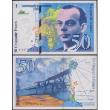 France França P-157Ab Sob 50 Francs 1994 Saint-Exupéry
