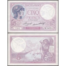 France França P-72e S/Fe 5 Francs 1933