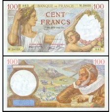 France França P-94a.66 Fe 100 Francs 1942