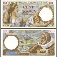 France França P-94a.70 S/Fe 100 Francs 1942