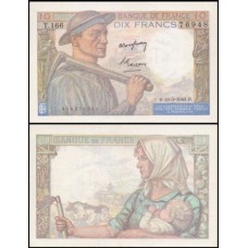 France França P-99f.3 S/Fe 10 Francs 1949