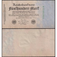 Germany Alemanha P-74c Sob 500 Mark 1922 Germany Alemanha P-74c Sob 500 Mark 1922
