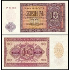 Germany Democratic Republic Alemanha Oriental P-18a Fe 10 Deutsche Mark 1955