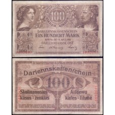 Germany Alemanha P-R133 Mbc 100 Mark 1918 Ocupação da Lithuania