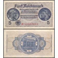 Germany Alemanha P-R138b Fe 5 Reichsmark 1940 Territórios Ocupados
