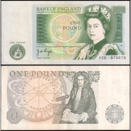 Great Britain Inglaterra P-377a.2 Sob 1 Pound (1978) Rainha ♛