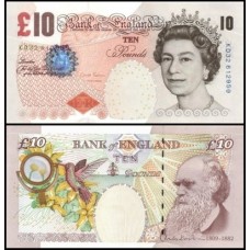 Great Britain Inglaterra P-389d S/Fe 10 Pounds 2012 Rainha ♛