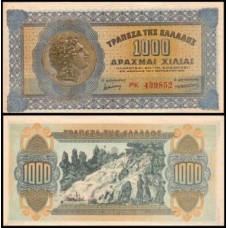 Greece Grécia P-117b.2 Fe 1.000 Drachmai 1941
