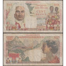 Guadeloupe Guadalupe P-35 Mbc 100 Francs 1947