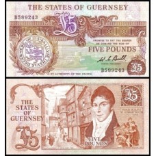 Guernsey P-49a Fe 5 Pounds ND (1980)