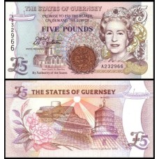 Guernsey P-56a Fe 5 Pounds ND (1996) Rainha ♛