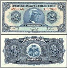 Haiti P-211a.2 Fe 2 Gourdes 1973 François Duvalier