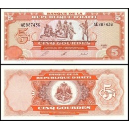 Haiti P-261a.2 Fe 5 Gourdes 1992